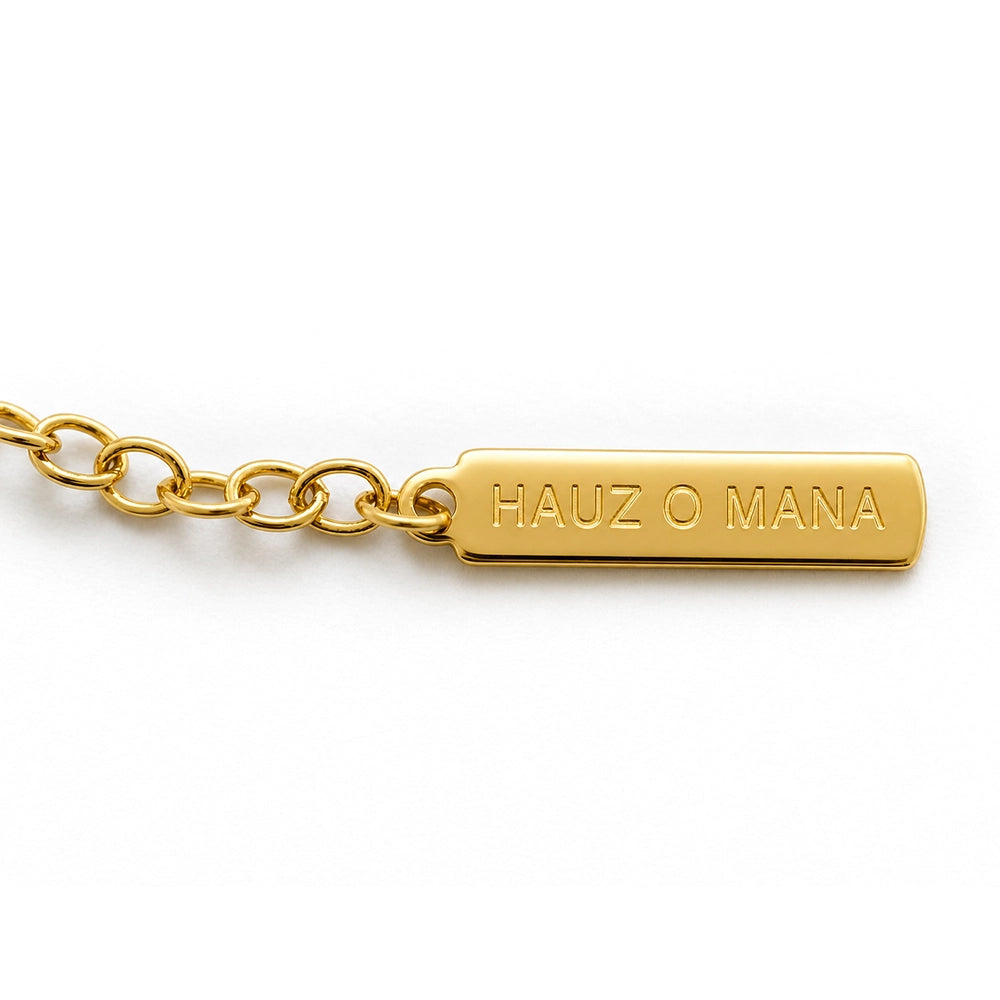 Hauz o Mana gold-plated chain with brand tag